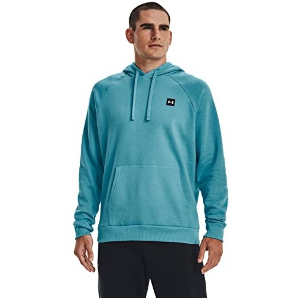 Under Armour Men's Rival Fleece Pullover Hoodie Sz. M Bright Blue - Picture 7 of 12